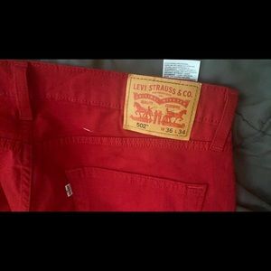 Red Levi's 502 Jeans NWOT